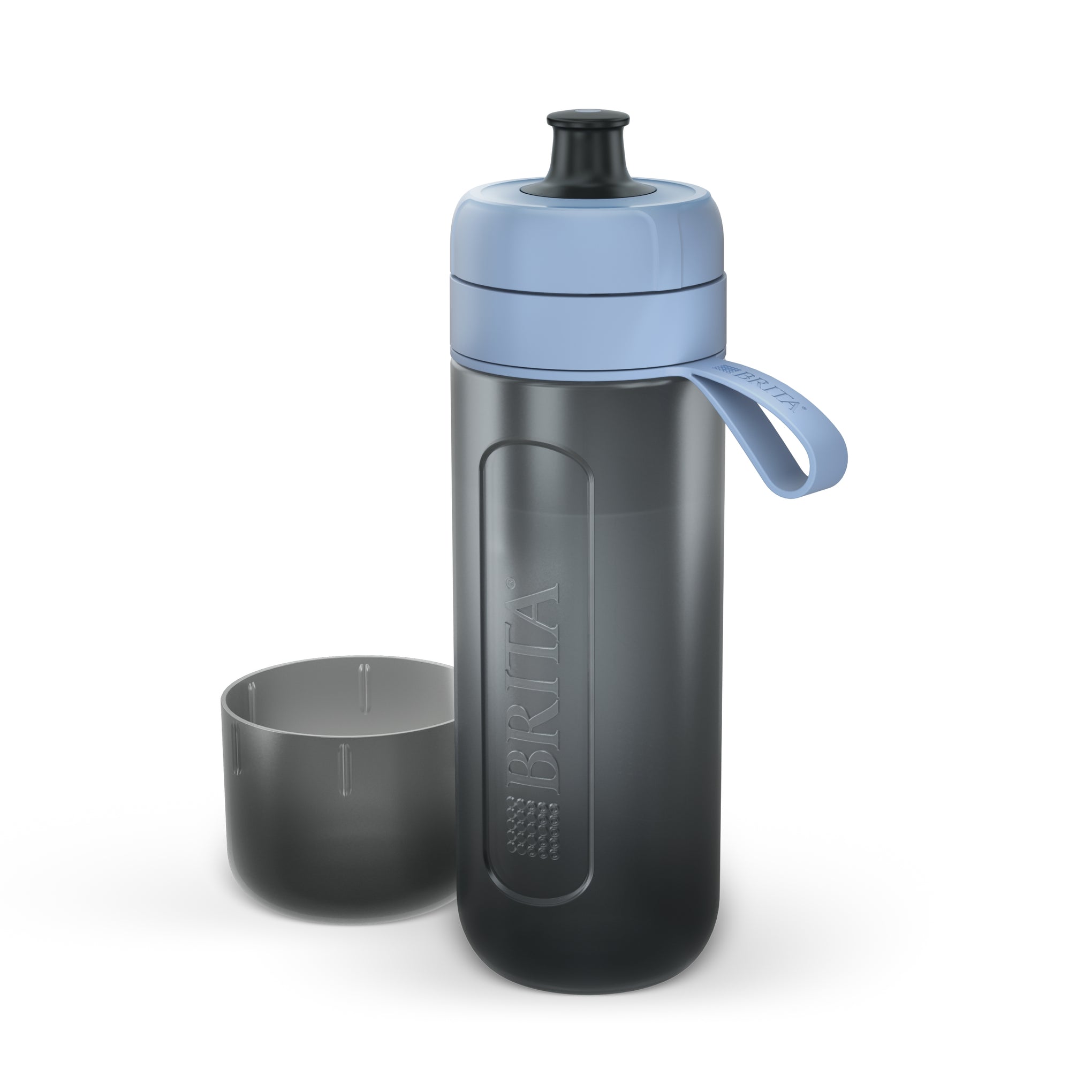Active Water Filter Bottle 600ml - Blue