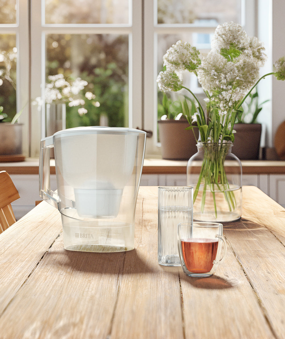 Aluna White 2.4L Water Filter Jug