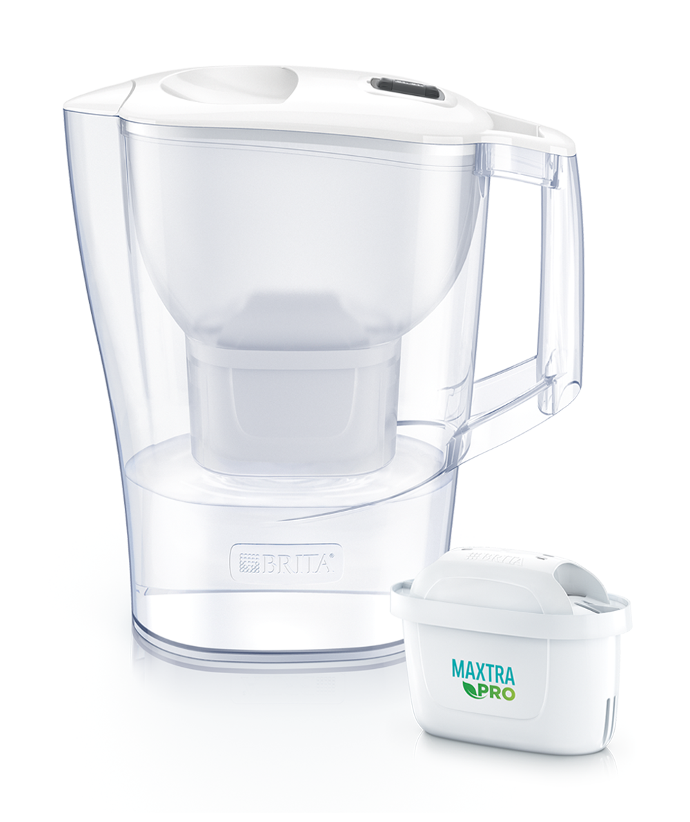 Aluna White 2.4L water filter jug Perfect fit for your fridge Brita Water
